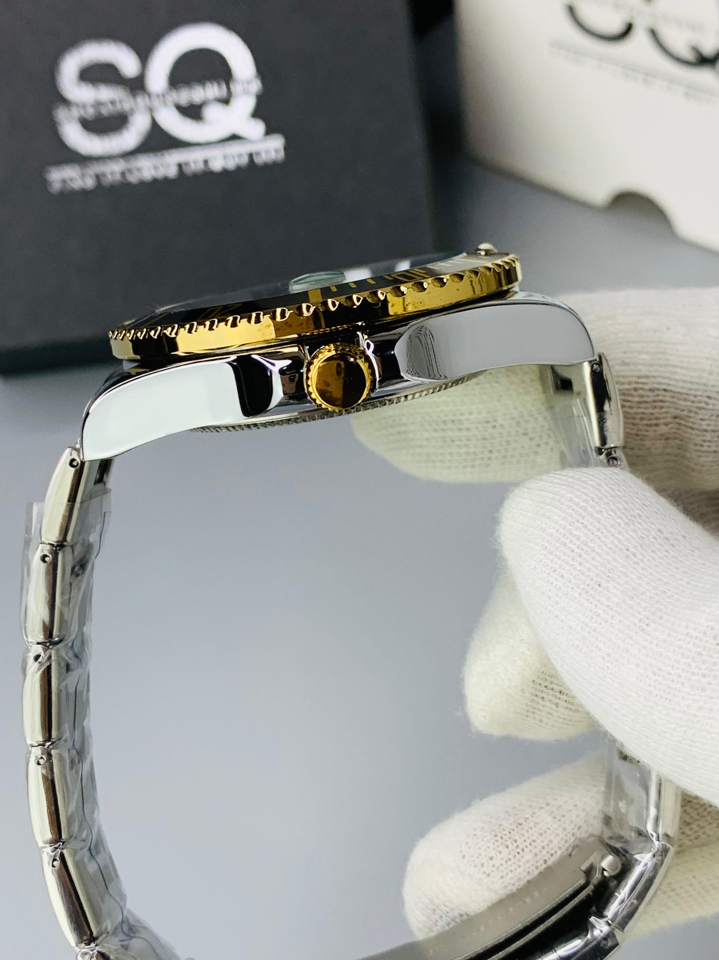 The Bezel Rotating | Two Tone Black