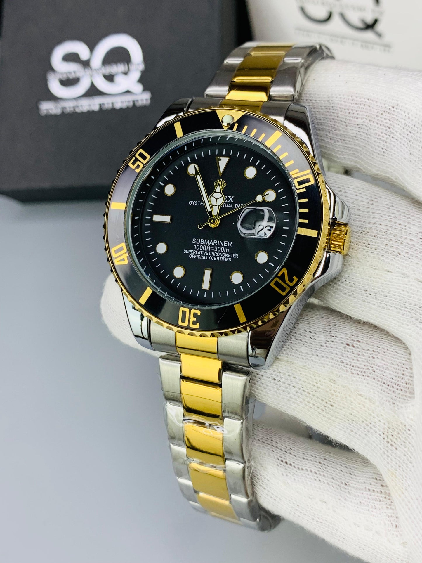 The Bezel Rotating | Two Tone Black