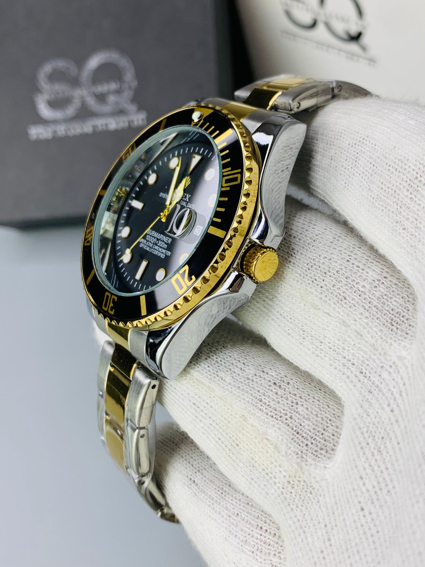 The Bezel Rotating | Two Tone Black